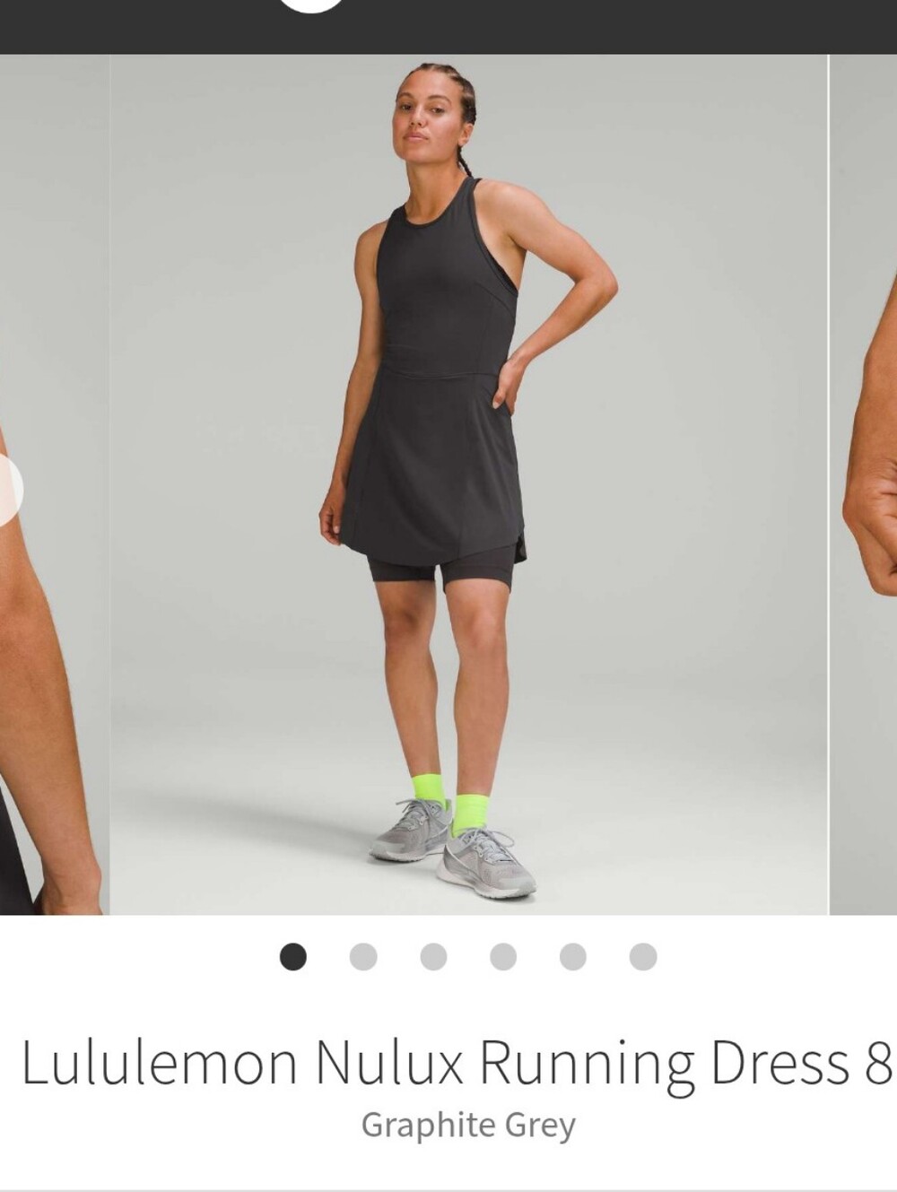 lululemon athletica Graphite Grey Athletic Dress with Built-In Shorts
